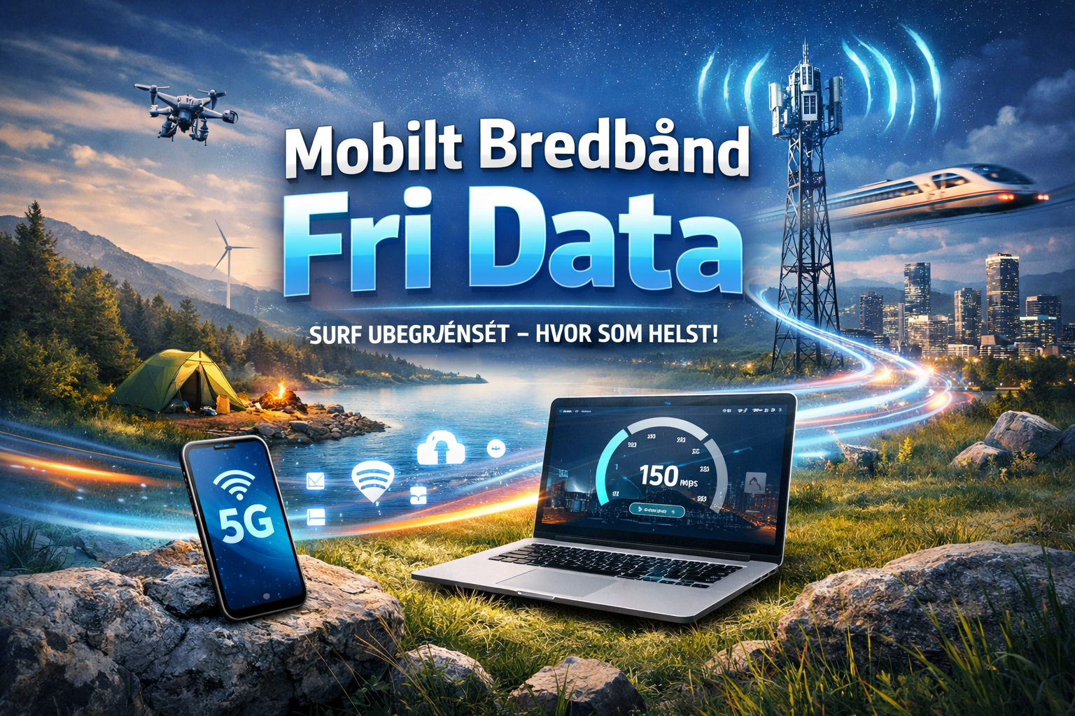 Billigste mobilt bredbånd 2026 → Sammenlign tilbud